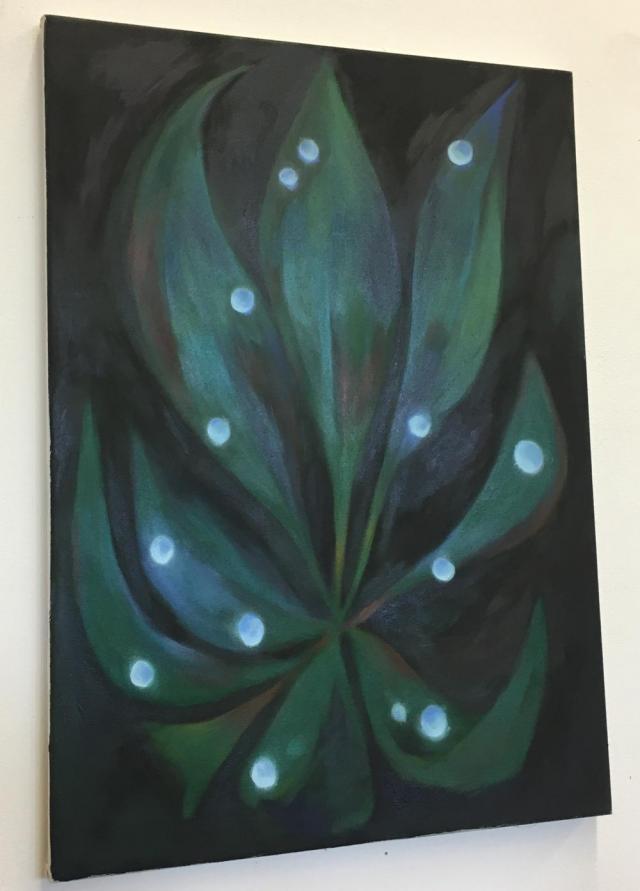 Barbora Gehringerová, Jitrocel, akryl a olej na plátně, 40 x 60 cm - do 06/2026