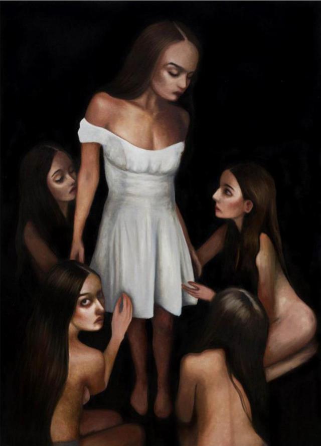 Natálie Ryzá, Sisterhood, olej na plátně, 100 x 150 cm, do 06/27