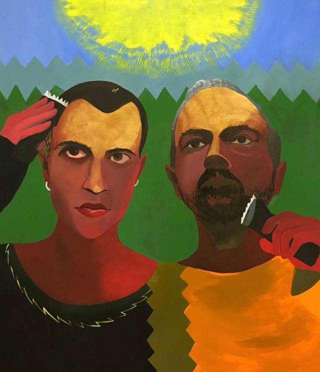 Helena Ticháčková, Shaving, olej na plátně, 125 x 145 cm - do 06/2025
